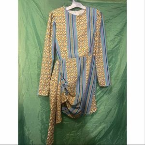 John Zack Ruched Drape Dress NWT